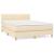 Pat continental cu saltea, crem, 140x200 cm, material textil GartenMobel Dekor