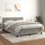 Pat box spring cu saltea, gri deschis, 140x190 cm, catifea GartenMobel Dekor