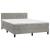 Pat box spring cu saltea, gri deschis, 140x200 cm, catifea GartenMobel Dekor