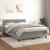 Pat box spring cu saltea, gri deschis, 140x200 cm, catifea GartenMobel Dekor