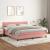 Pat box spring cu saltea, roz, 160x200 cm, catifea GartenMobel Dekor