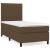 Pat box spring cu saltea, maro închis, 90x190 cm, textil GartenMobel Dekor