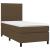Pat box spring cu saltea, maro închis, 90x190 cm, textil GartenMobel Dekor
