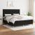 Pat box spring cu saltea, negru, 160x200 cm, textil GartenMobel Dekor