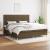 Pat box spring cu saltea, maro închis, 200x200 cm, textil GartenMobel Dekor
