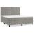 Pat box spring cu saltea, gri deschis, 140x200 cm, catifea GartenMobel Dekor