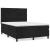Pat box spring cu saltea, negru, 140x200 cm, catifea GartenMobel Dekor