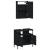 Set mobilier de baie, 2 piese, negru, lemn compozit GartenMobel Dekor