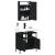 Set mobilier de baie, 2 piese, negru, lemn compozit GartenMobel Dekor