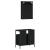 Set mobilier de baie, 2 piese, negru, lemn compozit GartenMobel Dekor