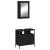 Set mobilier de baie, 2 piese, negru, lemn compozit GartenMobel Dekor