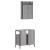 Set mobilier de baie, 2 piese, gri sonoma, lemn prelucrat GartenMobel Dekor