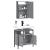 Set mobilier de baie, 2 piese, gri sonoma, lemn prelucrat GartenMobel Dekor