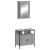 Set mobilier de baie, 2 piese, gri sonoma, lemn prelucrat GartenMobel Dekor