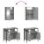 Set mobilier de baie, 2 piese, gri sonoma, lemn prelucrat GartenMobel Dekor