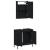 Set mobilier de baie, 2 piese, negru, lemn compozit GartenMobel Dekor