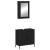Set mobilier de baie, 2 piese, negru, lemn compozit GartenMobel Dekor