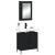 Set mobilier de baie, 2 piese, negru, lemn compozit GartenMobel Dekor