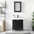 Set mobilier de baie, 2 piese, negru, lemn compozit GartenMobel Dekor