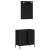 Set mobilier de baie, 2 piese, negru, lemn compozit GartenMobel Dekor