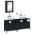 Set mobilier de baie, 3 piese, negru, lemn compozit GartenMobel Dekor