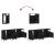 Set mobilier de baie, 3 piese, negru, lemn compozit GartenMobel Dekor