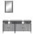Set mobilier de baie, 3 piese, gri sonoma, lemn prelucrat GartenMobel Dekor