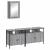 Set mobilier de baie, 3 piese, gri sonoma, lemn prelucrat GartenMobel Dekor