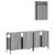 Set mobilier de baie, 3 piese, gri sonoma, lemn prelucrat GartenMobel Dekor