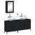 Set mobilier de baie, 3 piese, negru, lemn compozit GartenMobel Dekor