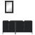 Set mobilier de baie, 3 piese, negru, lemn compozit GartenMobel Dekor