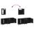 Set mobilier de baie, 3 piese, negru, lemn compozit GartenMobel Dekor