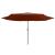 Umbrelă de soare de exterior, stâlp metalic, cărămiziu, 400 cm GartenMobel Dekor