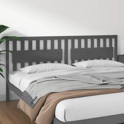 Tăblie de pat, gri, 205,5x4x100 cm, lemn masiv de pin GartenMobel Dekor