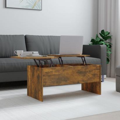 Măsuță de cafea stejar fumuriu 102x50,5x46,5 cm lemn prelucrat GartenMobel Dekor