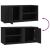 Comode TV, 2 buc., negru, 80x31,5x36 cm, lemn prelucrat GartenMobel Dekor