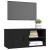 Comode TV, 2 buc., negru, 80x31,5x36 cm, lemn prelucrat GartenMobel Dekor