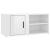 Comode TV, 2 buc., alb extralucios 80x31,5x36 cm lemn prelucrat GartenMobel Dekor
