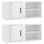 Comode TV, 2 buc., alb extralucios 80x31,5x36 cm lemn prelucrat GartenMobel Dekor