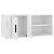 Comode TV, 2 buc., alb extralucios 80x31,5x36 cm lemn prelucrat GartenMobel Dekor