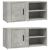 Comode TV, 2 buc., gri beton, 80x31,5x36 cm, lemn prelucrat GartenMobel Dekor
