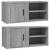 Comode TV, 2 buc., gri sonoma, 80x31,5x36 cm, lemn prelucrat GartenMobel Dekor