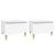 Mese laterale, 2 buc., alb, 50x46x35 cm, lemn compozit GartenMobel Dekor