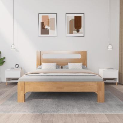 Noptiere, 2 buc., alb, 50x46x50 cm, lemn prelucrat GartenMobel Dekor