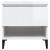 Mese laterale 2 buc. alb extralucios 50x46x50 cm lemn compozit GartenMobel Dekor