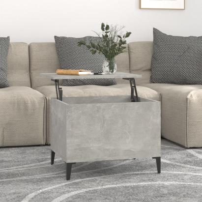 Măsuță de cafea, gri beton, 60x44,5x45 cm, lemn prelucrat GartenMobel Dekor