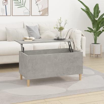 Măsuță de cafea, gri beton, 90x44,5x45 cm, lemn compozit GartenMobel Dekor
