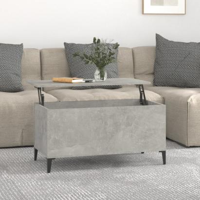 Măsuță de cafea, gri beton, 90x44,5x45 cm, lemn compozit GartenMobel Dekor