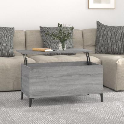 Măsuță de cafea, gri sonoma, 90x44,5x45 cm, lemn compozit GartenMobel Dekor