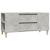 Comodă TV, gri beton, 102x44,5x50 cm, lemn prelucrat GartenMobel Dekor
